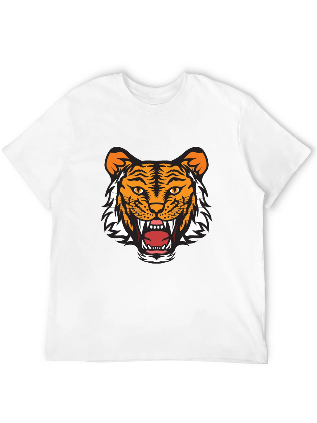Mens Black Tiger Graphic Tee - Fierce & Stylish