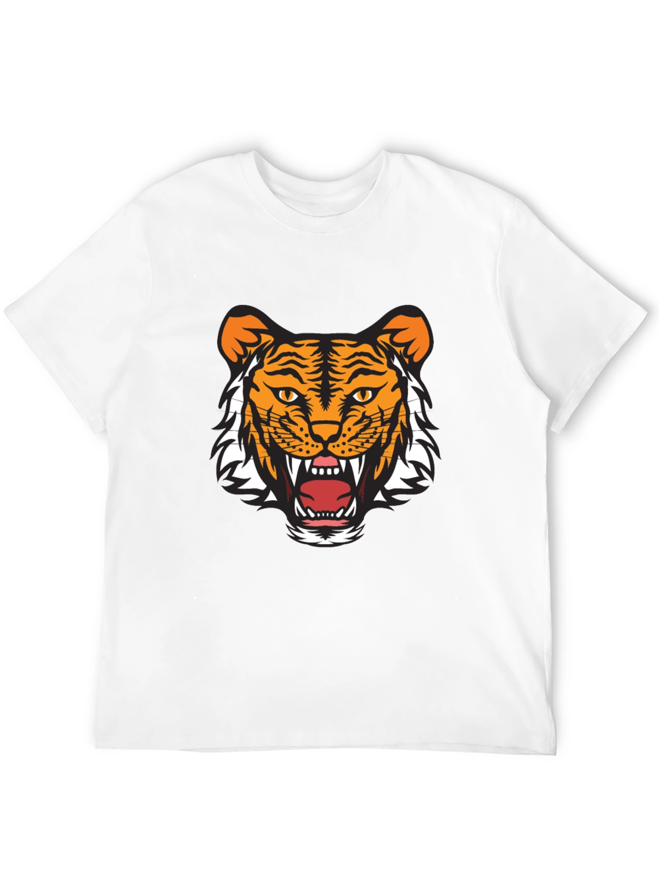 Mens Black Tiger Graphic Tee - Fierce & Stylish