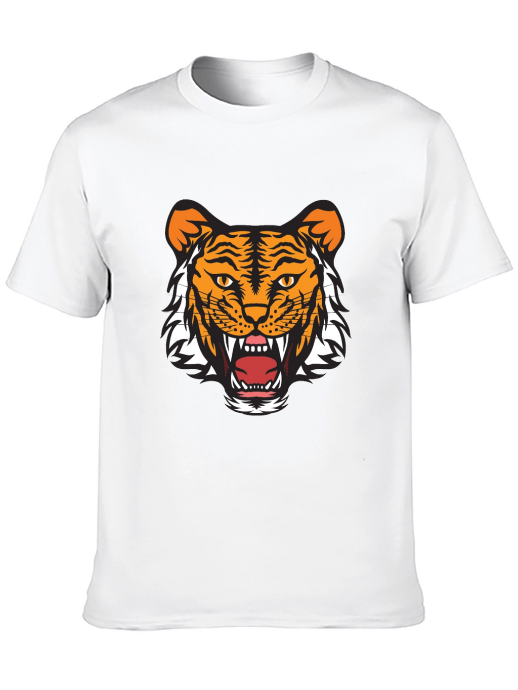 Mens Black Tiger Graphic Tee - Fierce & Stylish