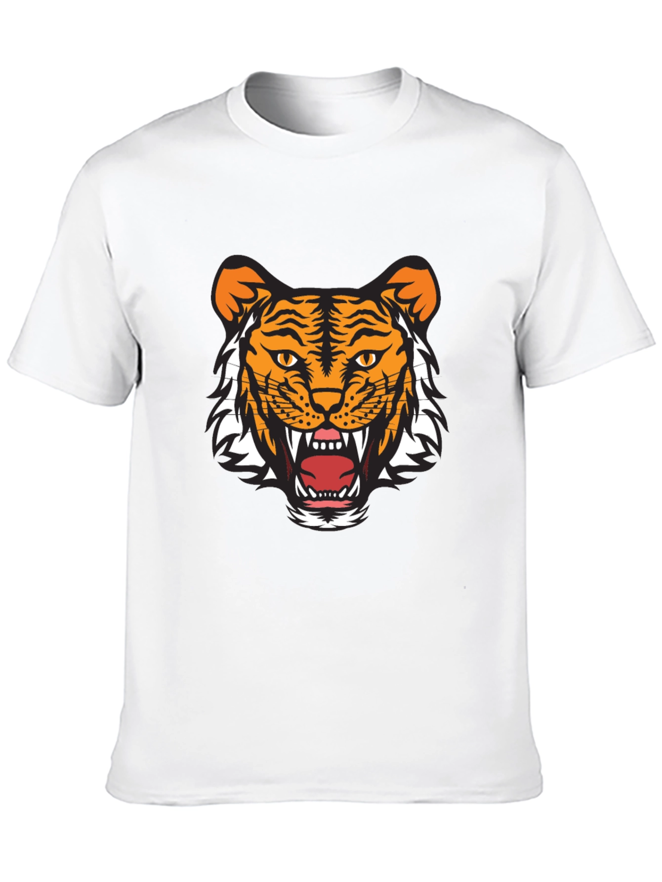 Mens Black Tiger Graphic Tee - Fierce & Stylish