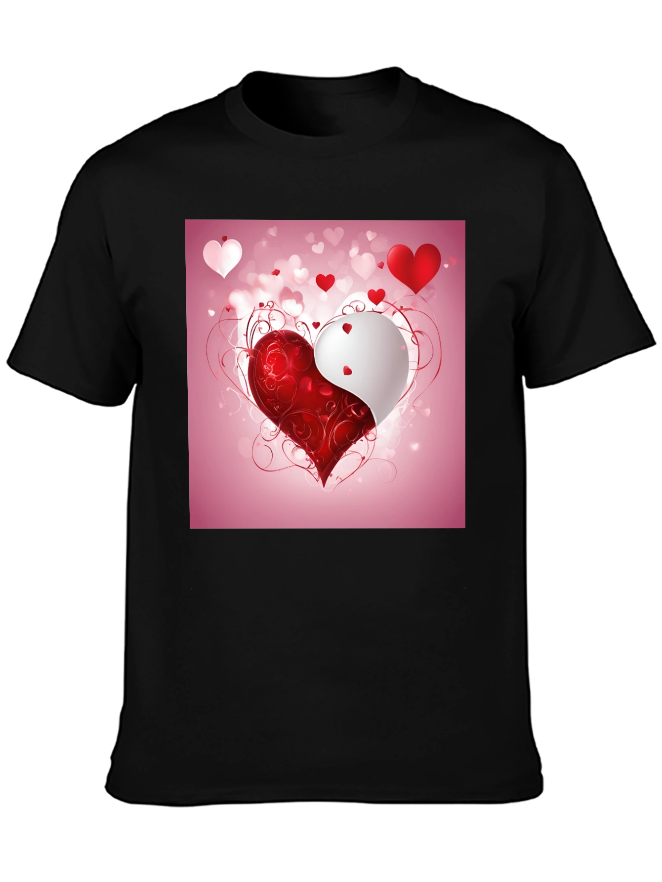 Yin Yang Heart Graphic Tee - Stylish & Unique Design