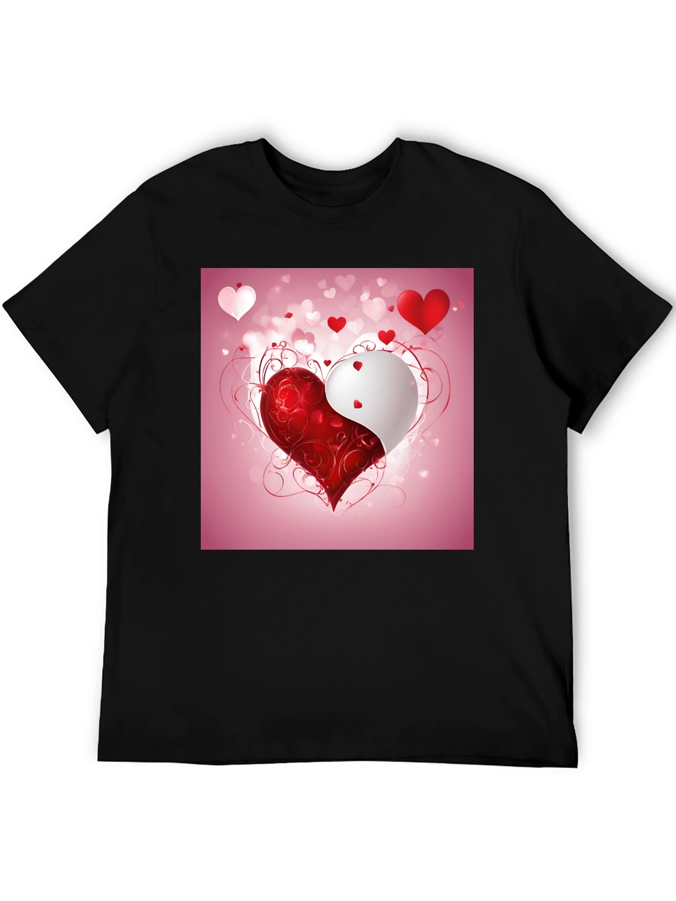 Yin Yang Heart Graphic Tee - Stylish & Unique Design