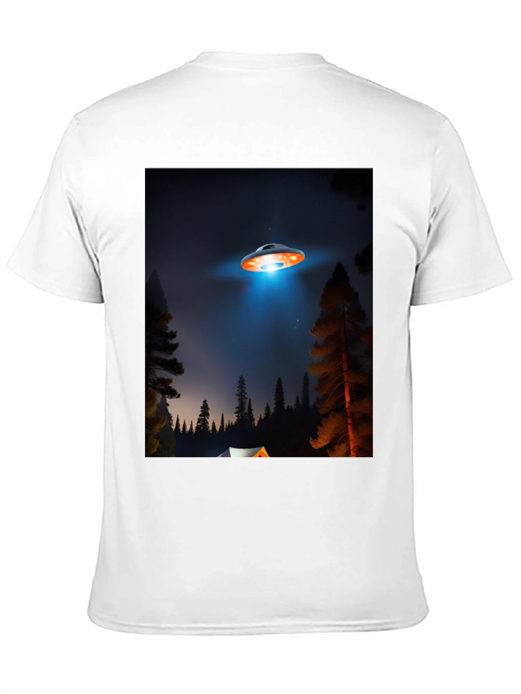 UFO Camping Trip T-Shirt - Black Cotton Blend