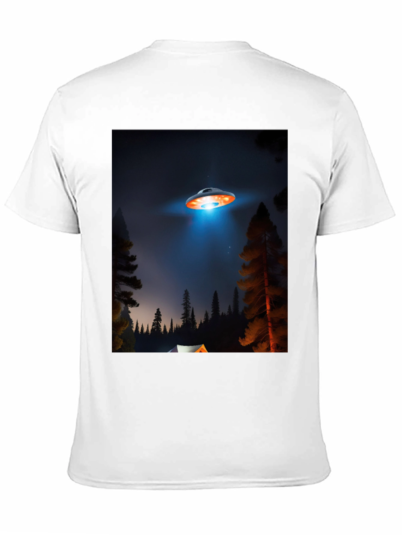 UFO Camping Trip T-Shirt - Black Cotton Blend