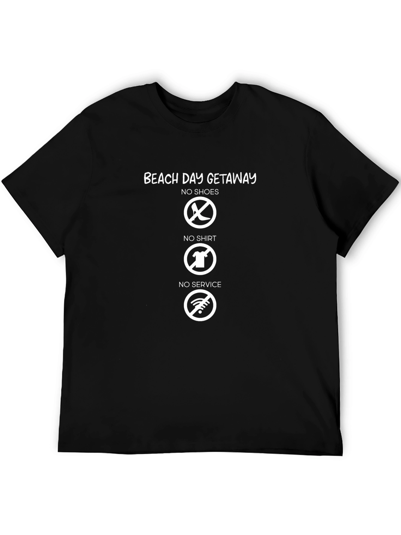 Beach Day Getaway T-Shirt: No Shoes No Shirt No Service