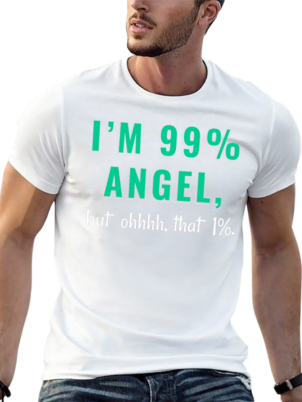 99% Angel Mens T-Shirt - Funny Graphic Tee