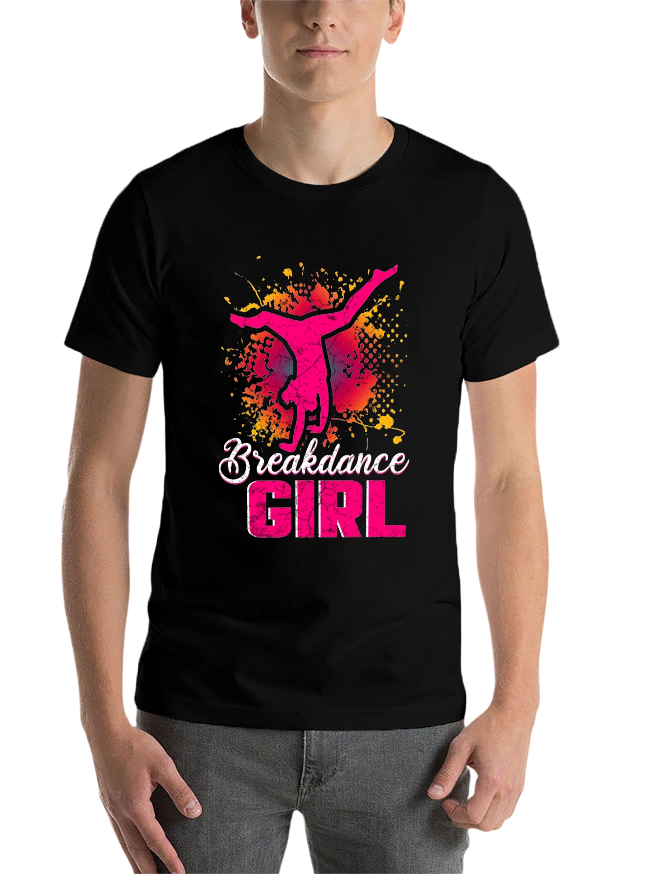 Breakdance Girl Graphic Tee - Stylish Dancer T-Shirt