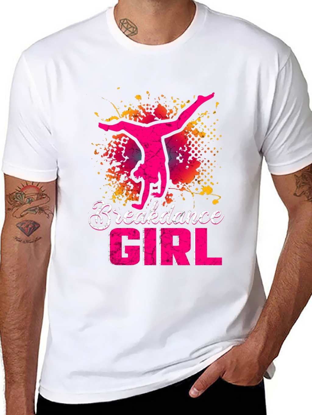 Breakdance Girl Graphic Tee - Stylish Dancer T-Shirt