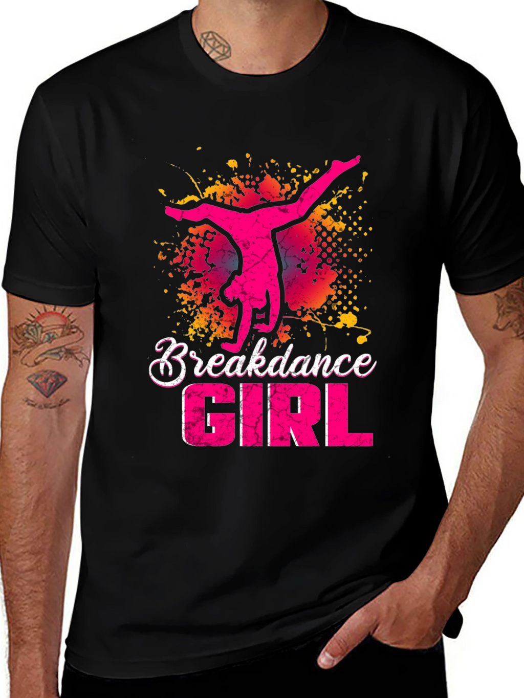Breakdance Girl Graphic Tee - Stylish Dancer T-Shirt