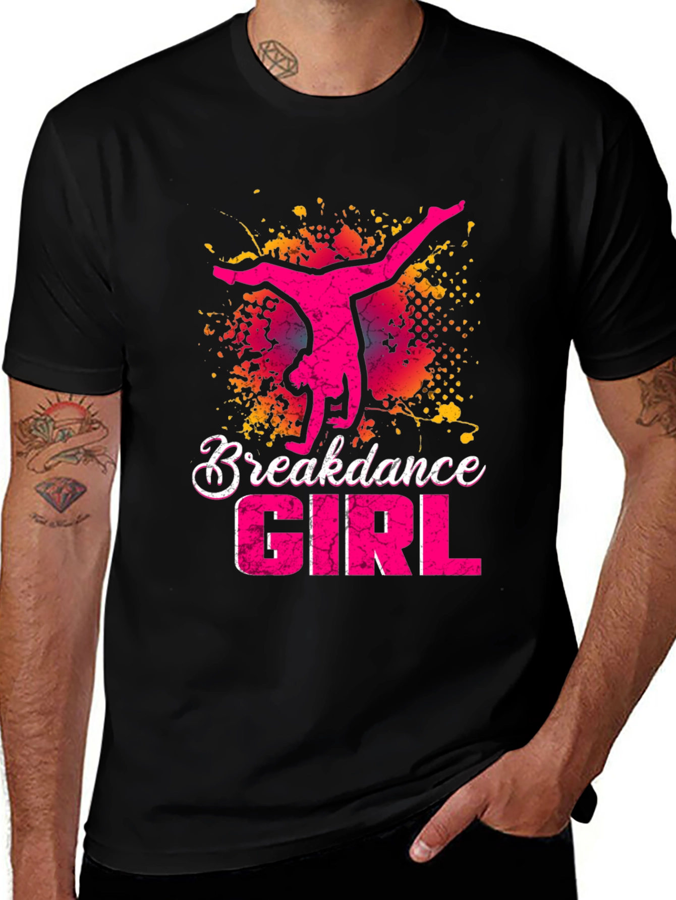 Breakdance Girl Graphic Tee - Stylish Dancer T-Shirt