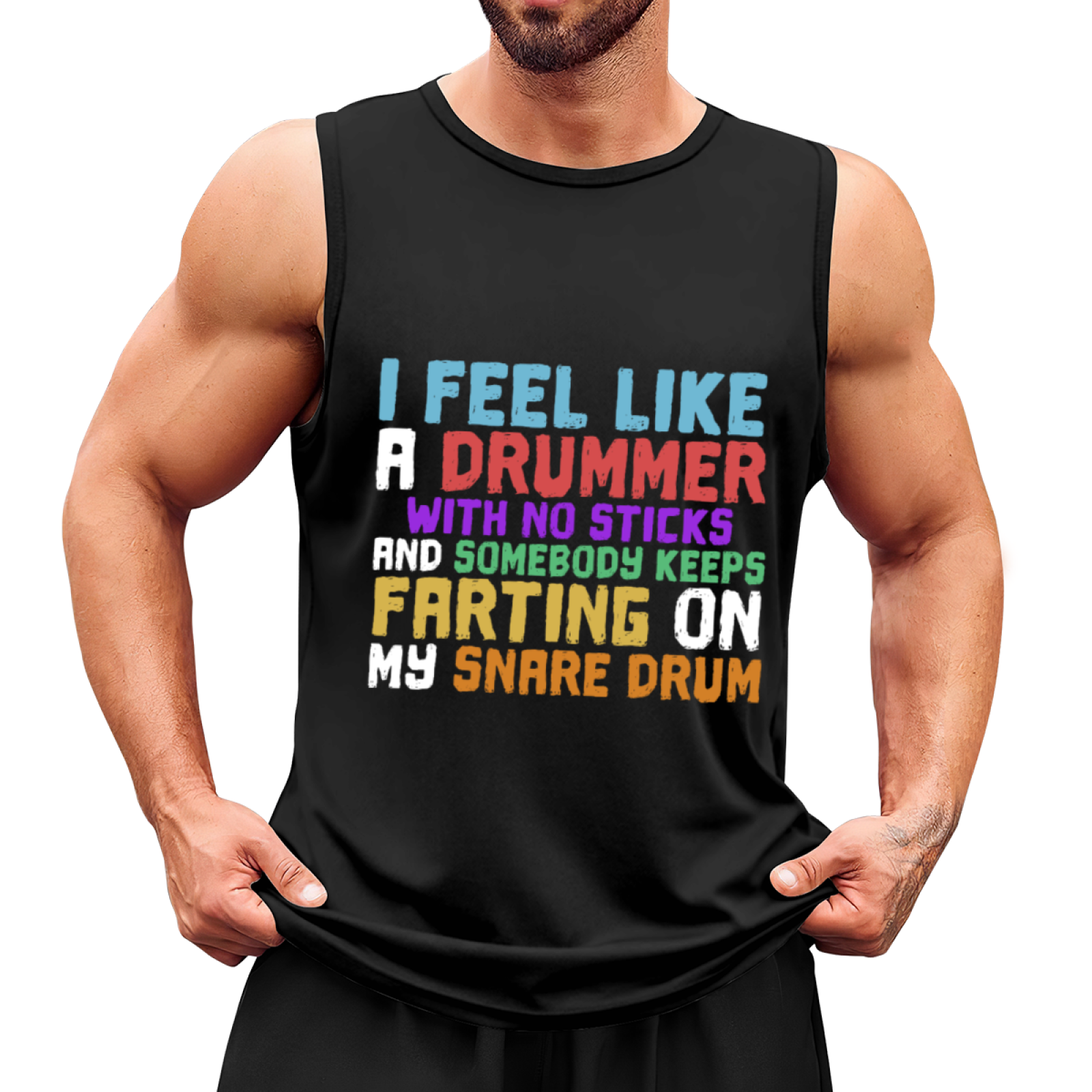 Funny Drummer Quote Text Print Tank Top Unisex Cotton Sleeveless T-Shirt Humor Music Lover Casual Summer Vest Multiple Colors