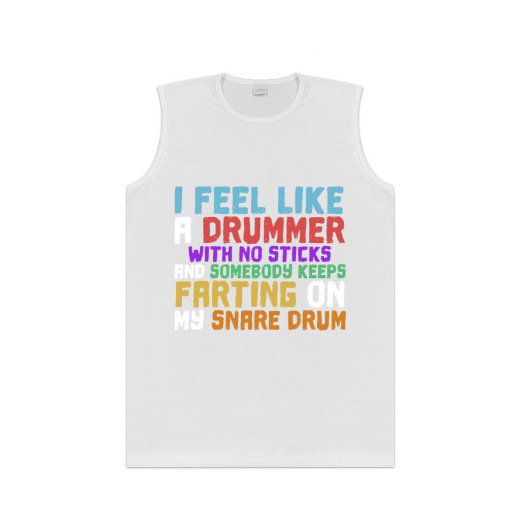 Funny Drummer Quote Text Print Tank Top Unisex Cotton Sleeveless T-Shirt Humor Music Lover Casual Summer Vest Multiple Colors