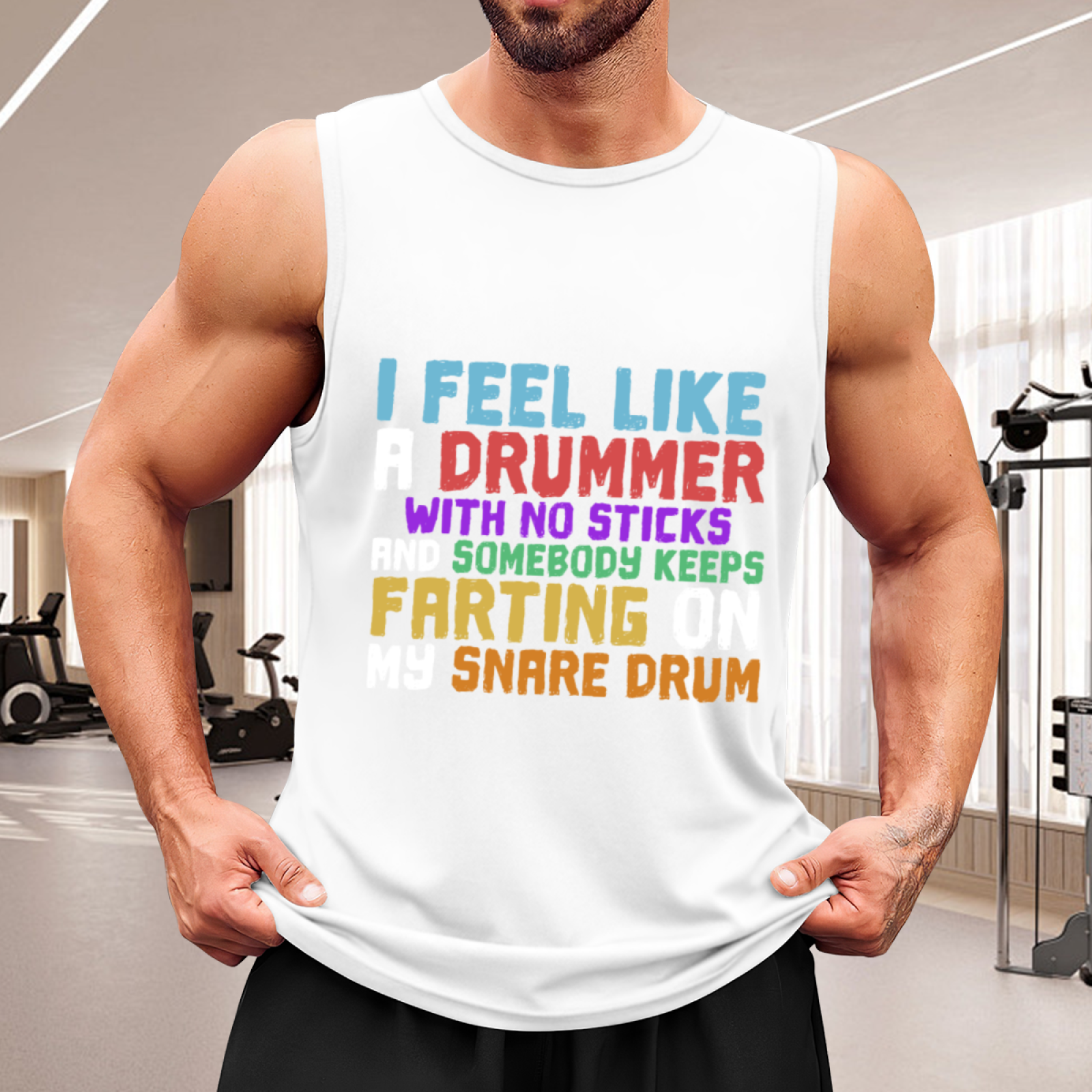 Funny Drummer Quote Text Print Tank Top Unisex Cotton Sleeveless T-Shirt Humor Music Lover Casual Summer Vest Multiple Colors