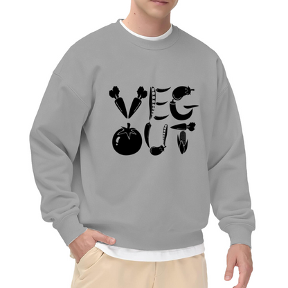 Veg Out Vegetable Crewneck Sweatshirt - Healthy Plant Based Graphic Pullover, Vegan Food Lover Gift, Funny Produce Top