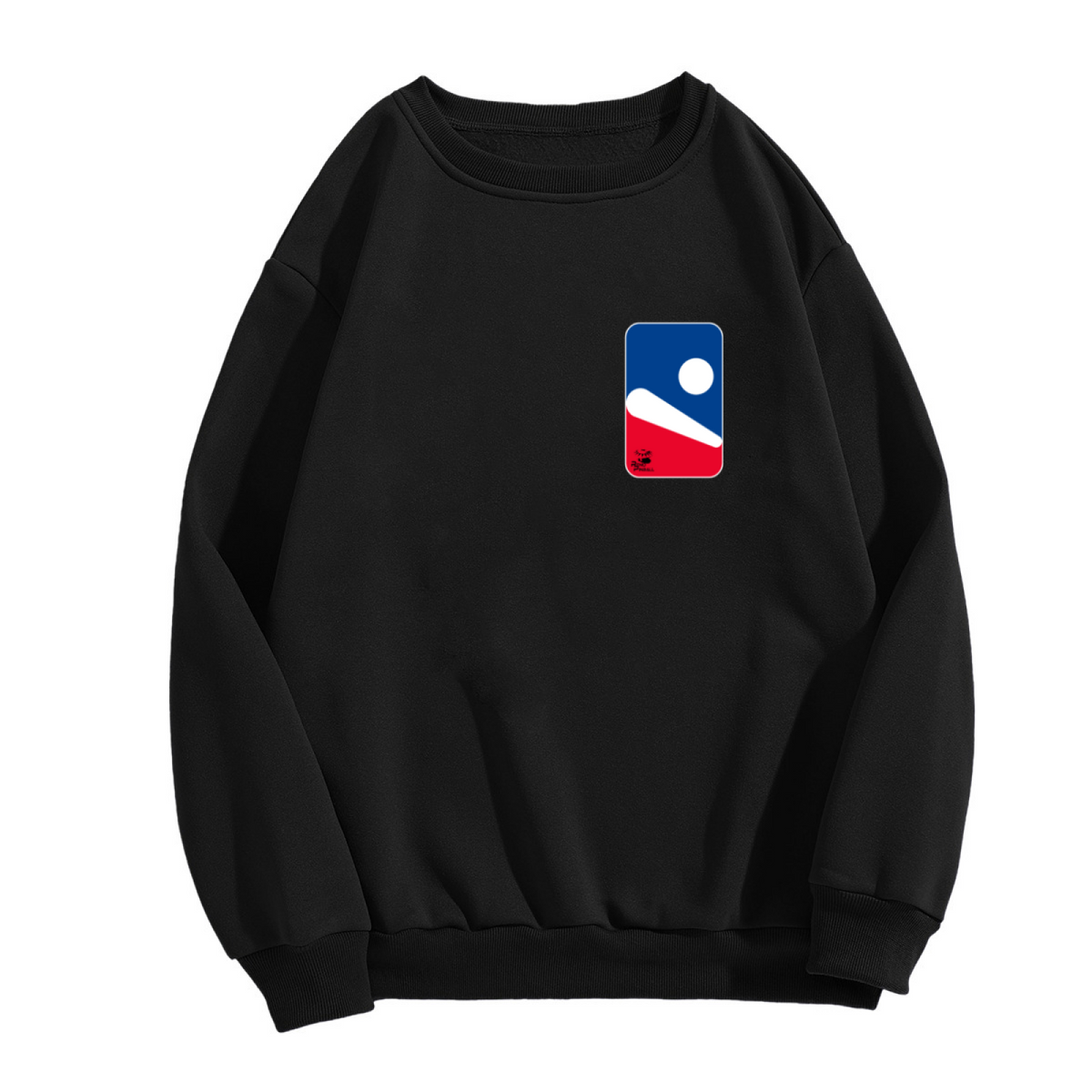 Retro Wave Sun Block Crewneck Sweatshirt, Minimalist Abstract Badge Pullover, Graphic Art Gift
