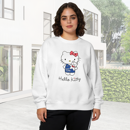 Teddy?Bear Holding Hello Kitty Sweet Crewneck Sweatshirt