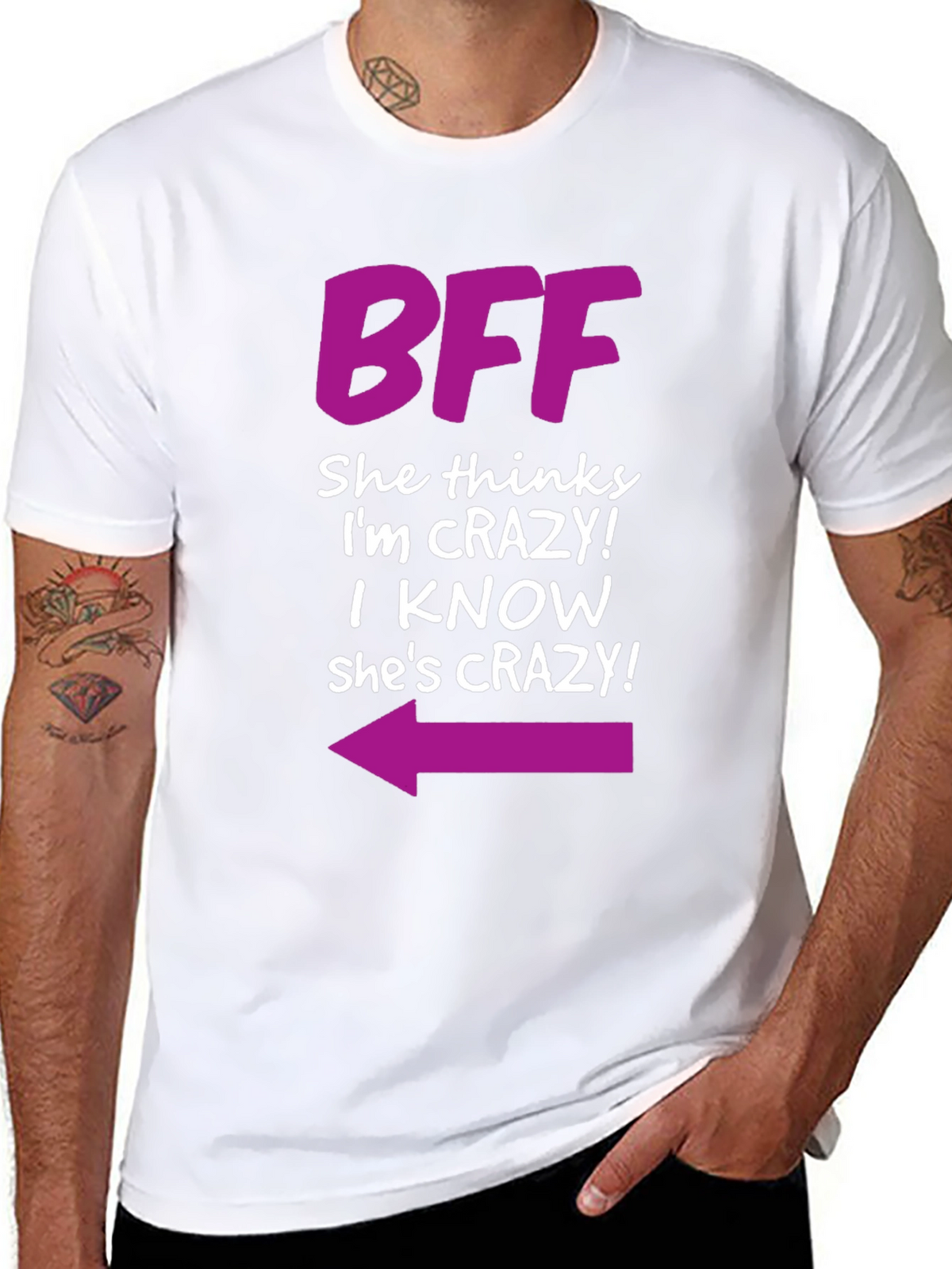 BFF Crazy Arrow Graphic Tee - Best Friend T-Shirt