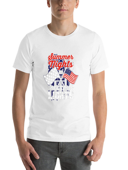 Summer Nights Race Track Lights Graphic Tee