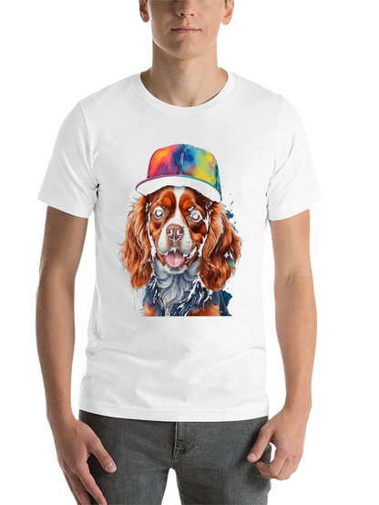 Dog Wearing Hat Graphic T-Shirt