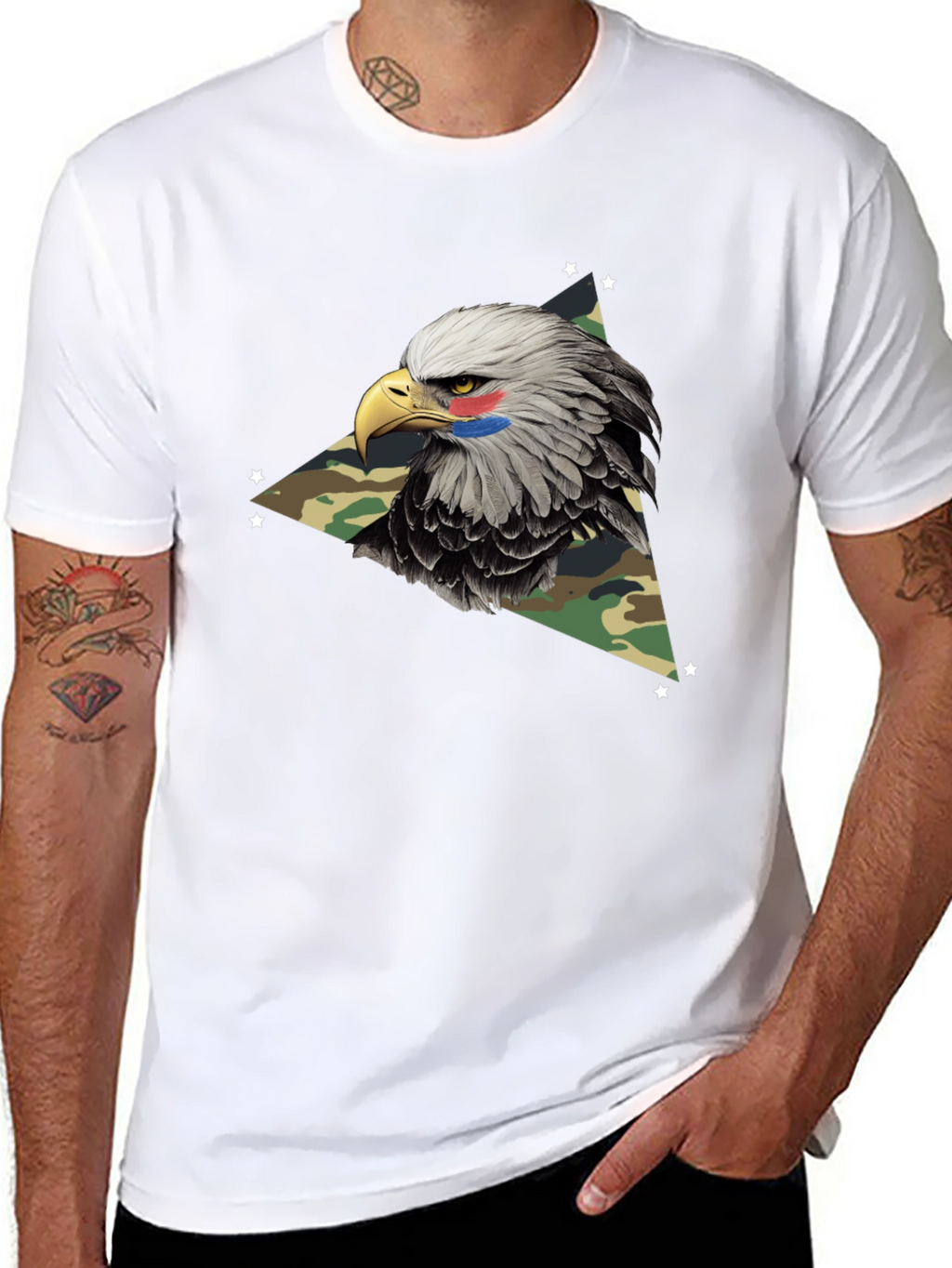 Eagle Camo T-Shirt - Patriotic Style
