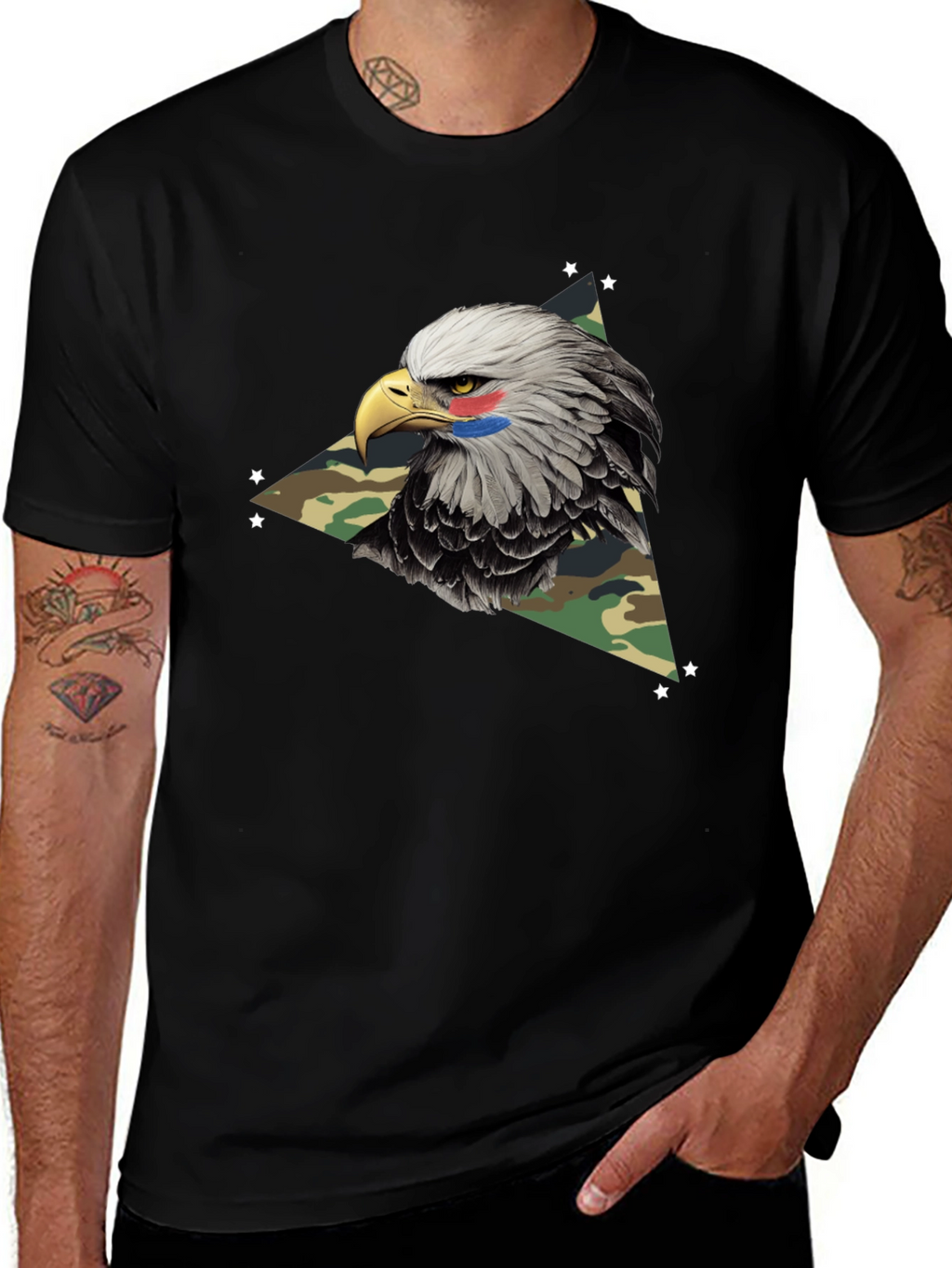 Eagle Camo T-Shirt - Patriotic Style