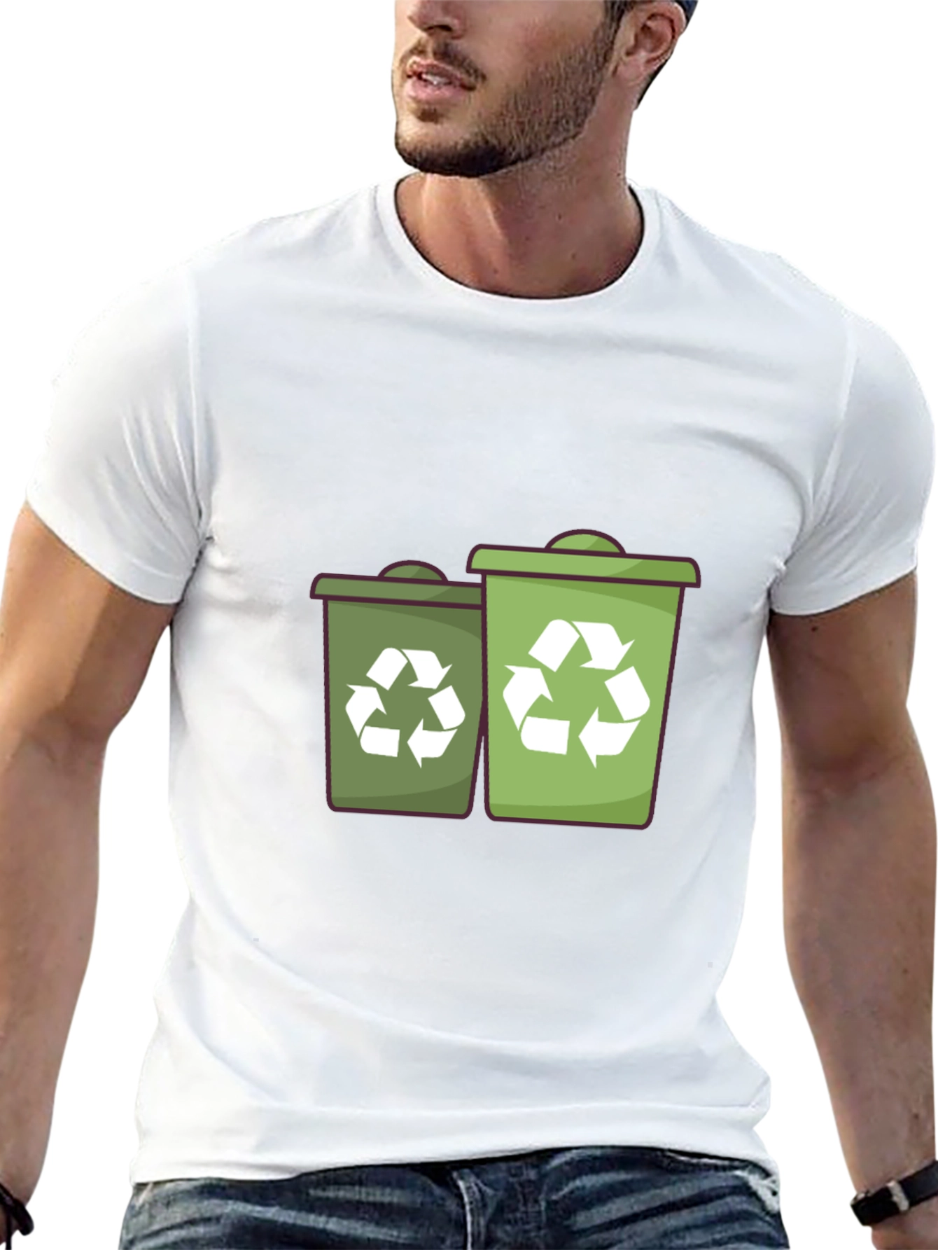 Recycle Bin Graphic Tee - Eco-Friendly Style