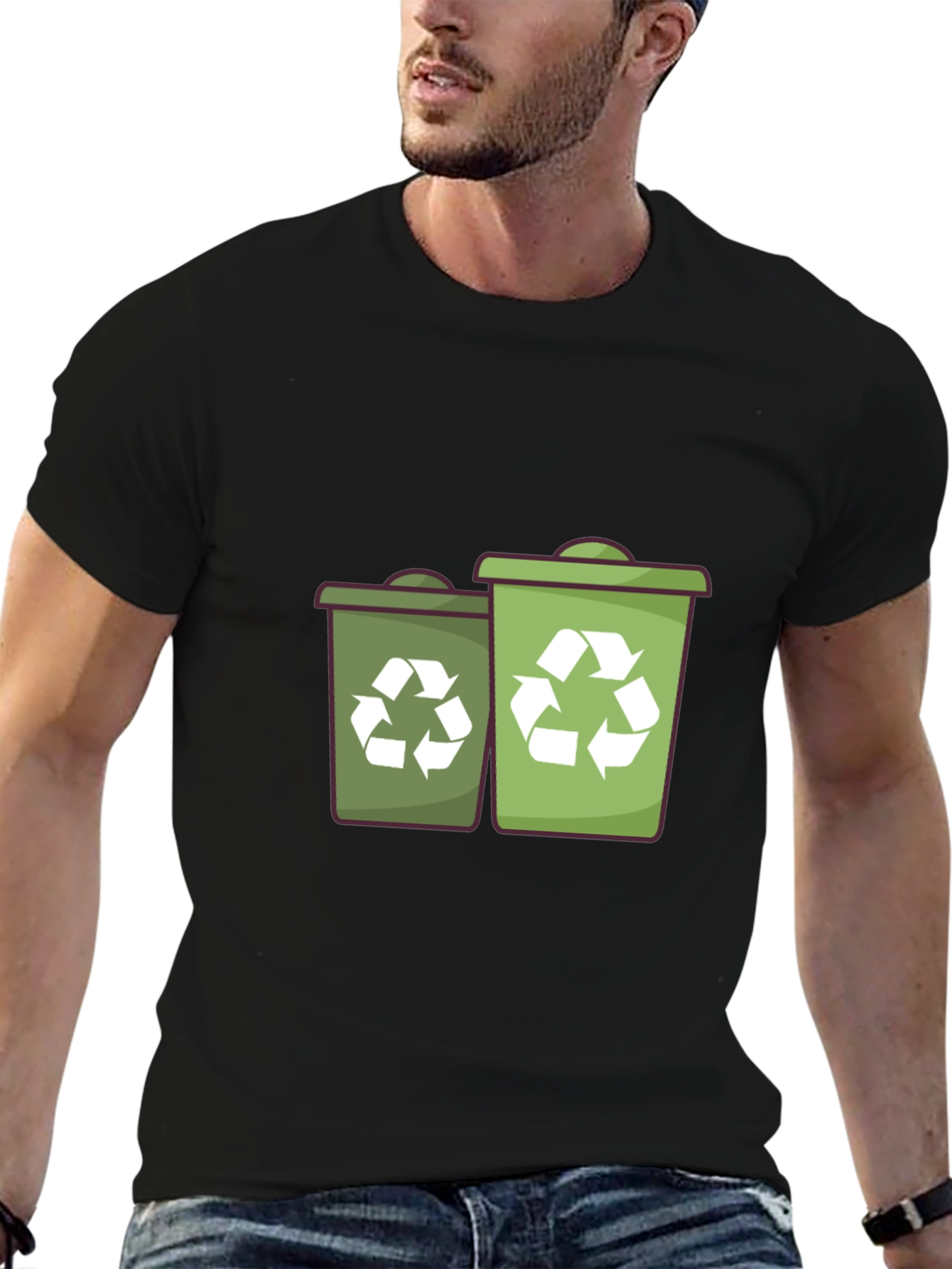 Recycle Bin Graphic Tee - Eco-Friendly Style
