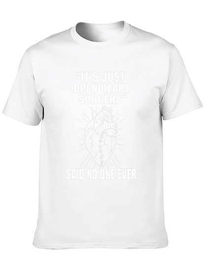 Open Heart Surgery Graphic Tee - Black Cotton