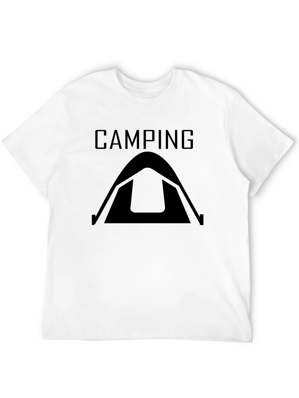 Camping Tent Graphic T-Shirt - Black