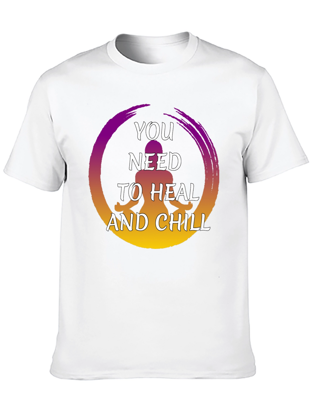 Heal and Chill Graphic Tee - Zen Meditation Shirt