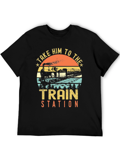 Take Him To The Train Station Retro T-Shirt