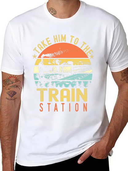Take Him To The Train Station Retro T-Shirt
