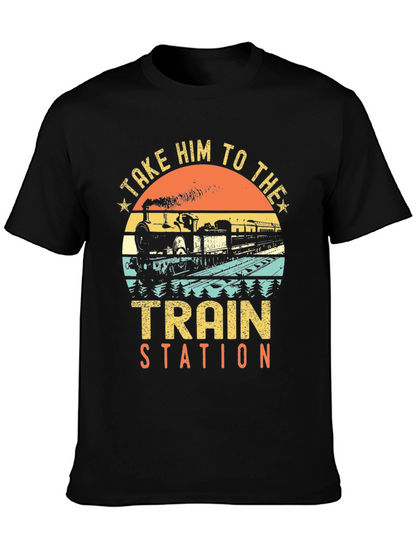 Take Him To The Train Station Retro T-Shirt