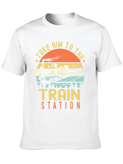 Take Him To The Train Station Retro T-Shirt