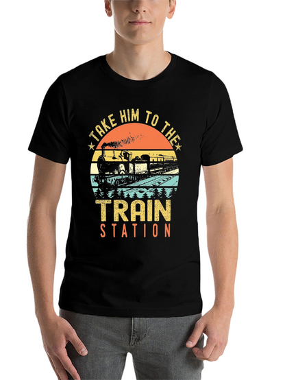Take Him To The Train Station Retro T-Shirt