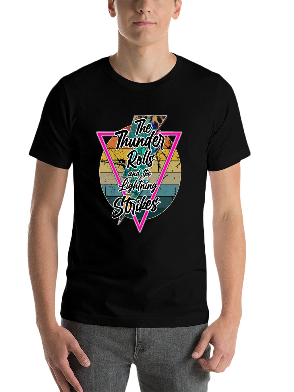 Retro Thunder Rolls Graphic T-Shirt