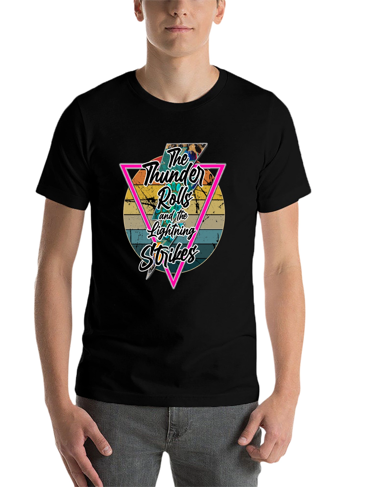 Retro Thunder Rolls Graphic T-Shirt