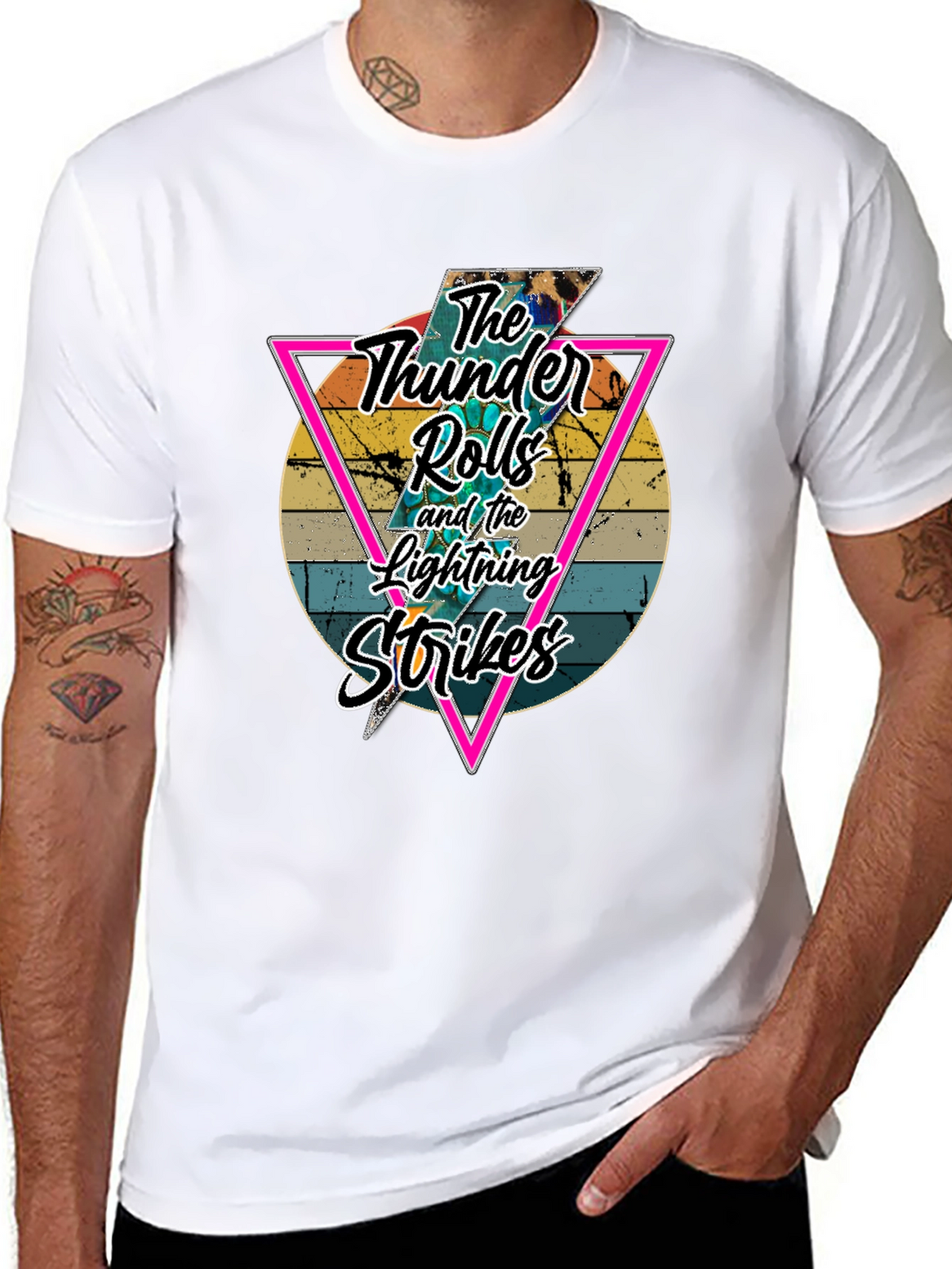 Retro Thunder Rolls Graphic T-Shirt