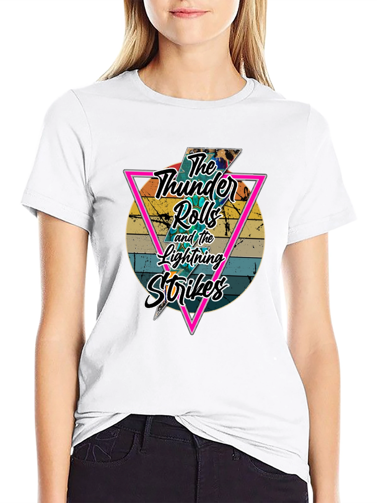 Retro Thunder Rolls Graphic T-Shirt