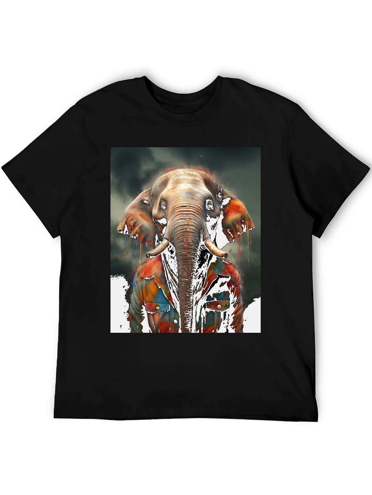 Elephant Graphic Tee - Cool Animal Print Shirt