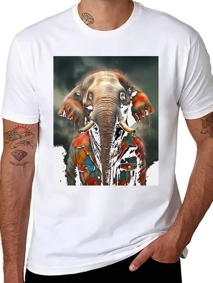 Elephant Graphic Tee - Cool Animal Print Shirt