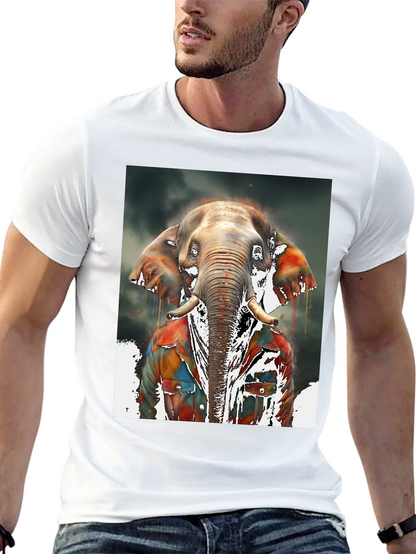 Elephant Graphic Tee - Cool Animal Print Shirt