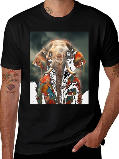 Elephant Graphic Tee - Cool Animal Print Shirt