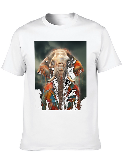 Elephant Graphic Tee - Cool Animal Print Shirt