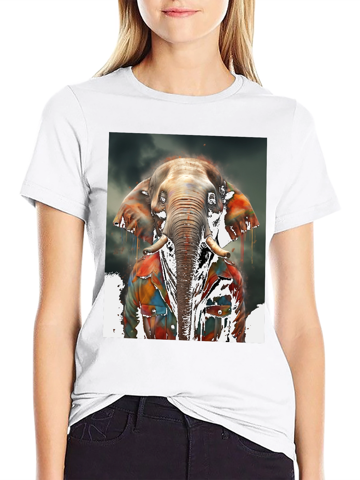 Elephant Graphic Tee - Cool Animal Print Shirt