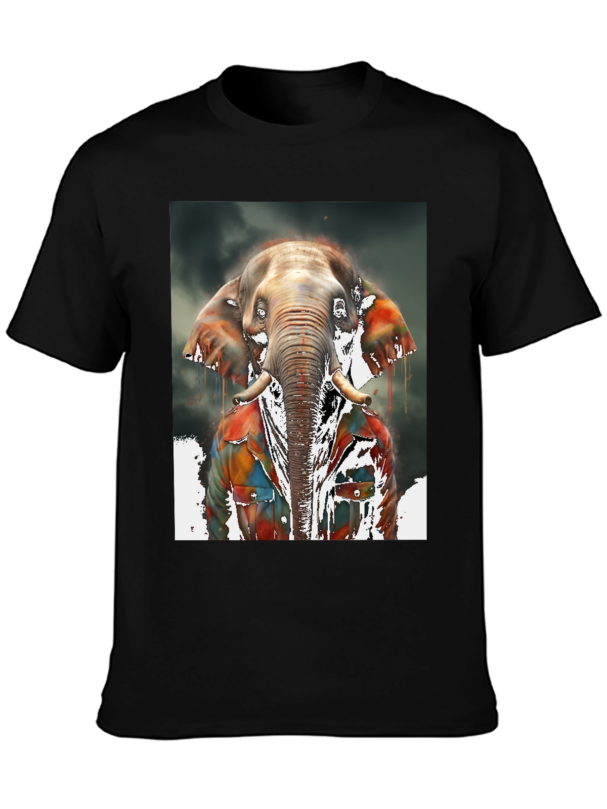 Elephant Graphic Tee - Cool Animal Print Shirt