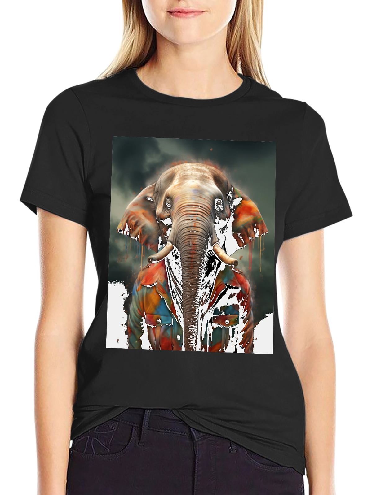 Elephant Graphic Tee - Cool Animal Print Shirt