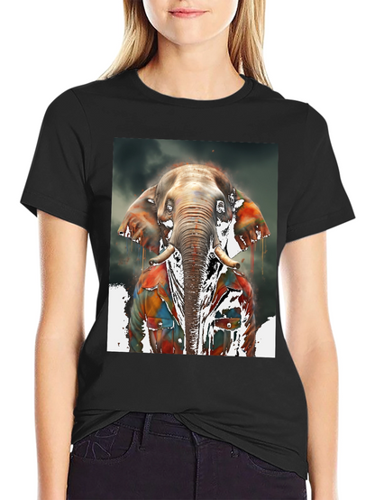 Elephant Graphic Tee - Cool Animal Print Shirt