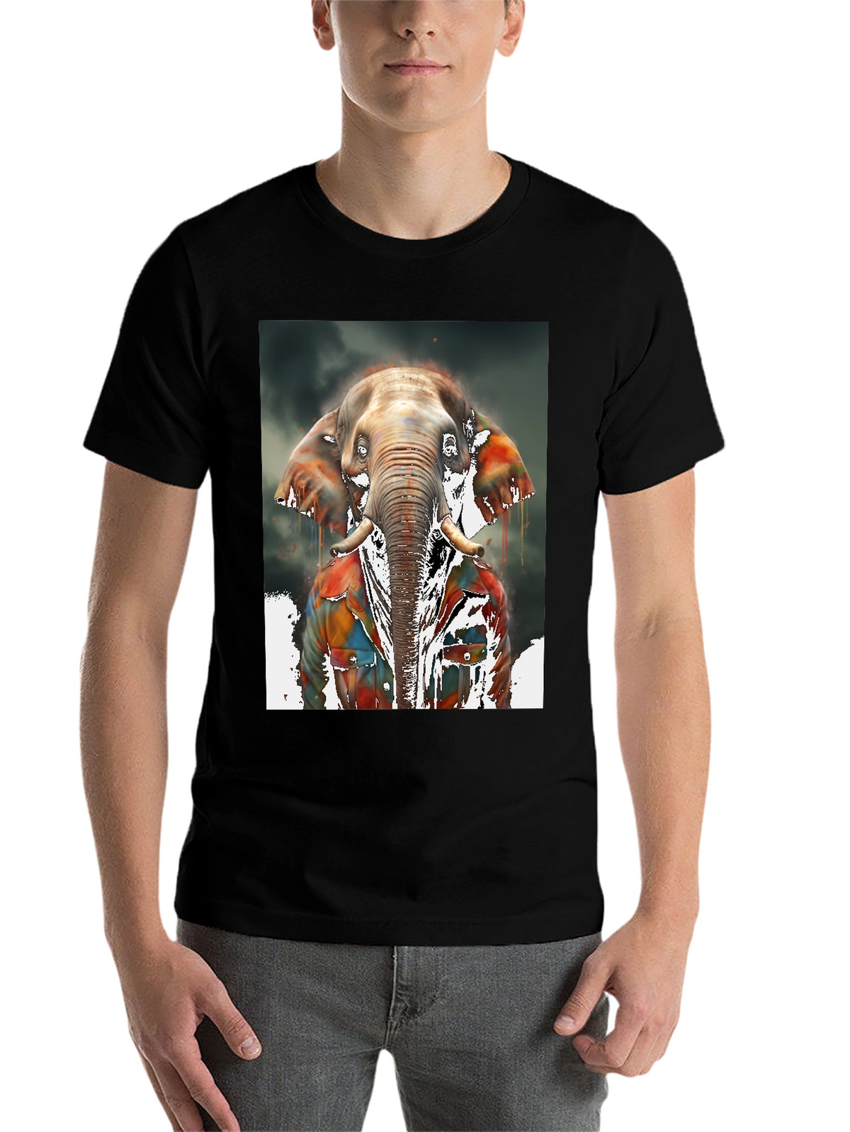 Elephant Graphic Tee - Cool Animal Print Shirt
