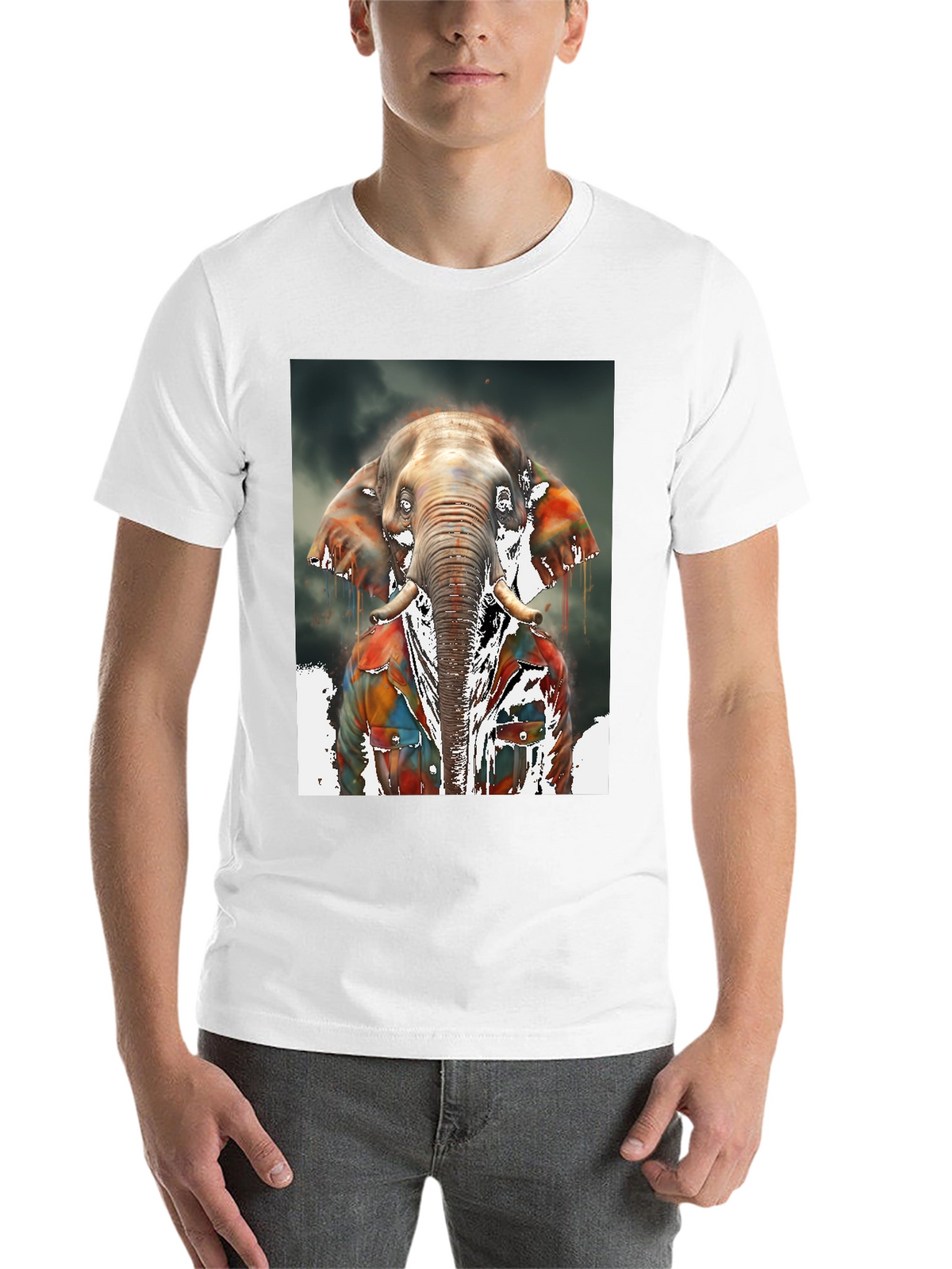 Elephant Graphic Tee - Cool Animal Print Shirt